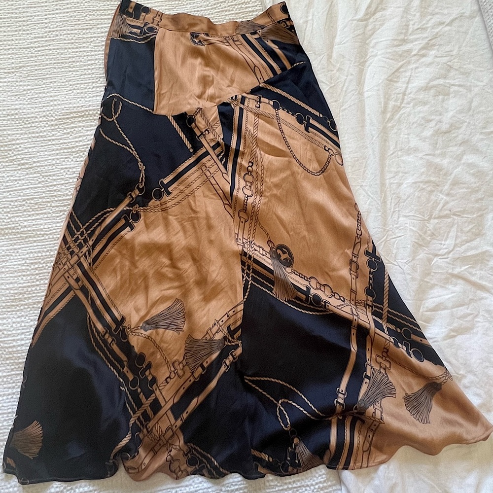 Ann Taylor Rope Chain Silk Skirt